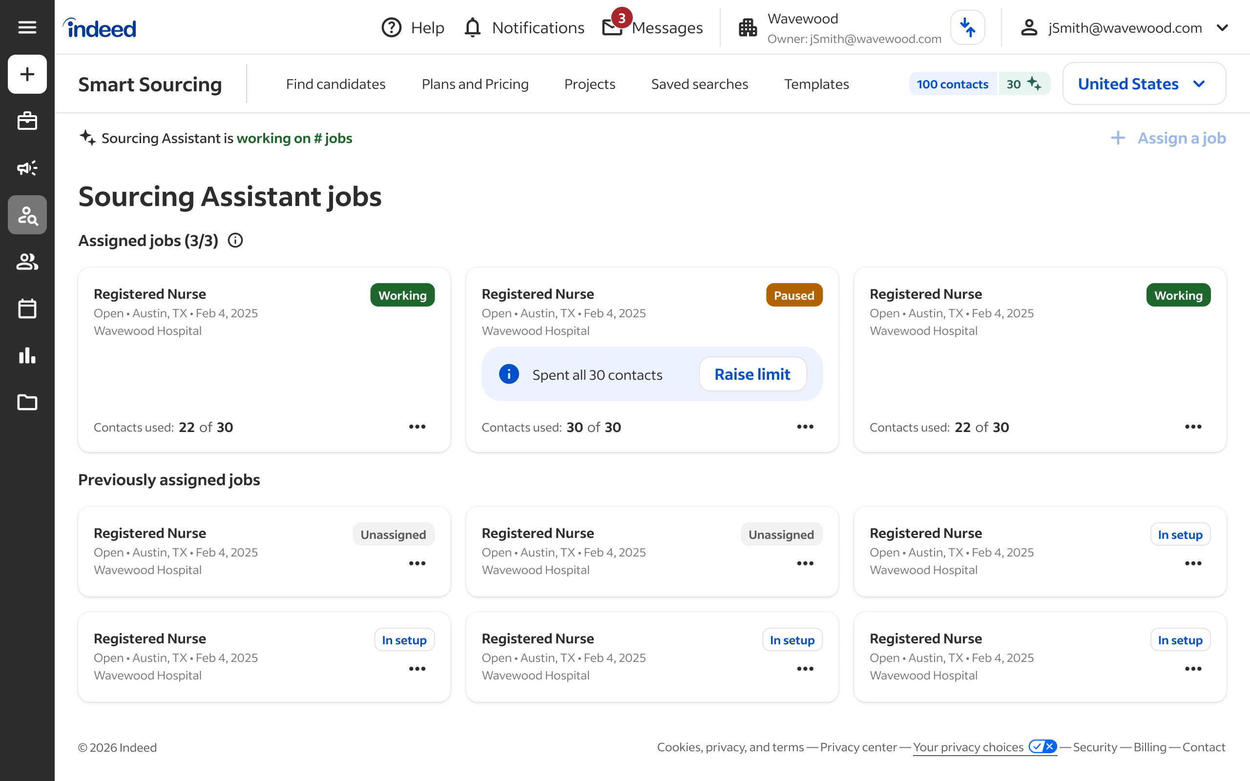 Assistant dashboard